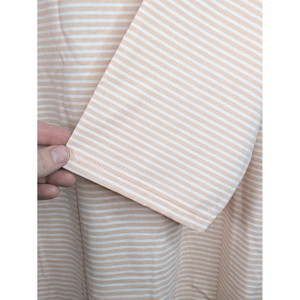 Lands' End Plus Women's Shirt 1X NWT (16W-18W) 100% Cotton Scoop Neck Striped - Picture 9 of 10